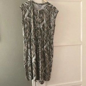sleeveless zebra print knit bodycon dress Party Women’s Small NWT